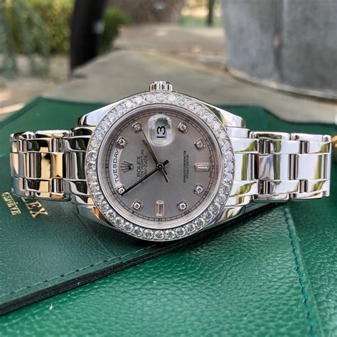 rolex diamond pearlmaster|rolex platinum watch price.